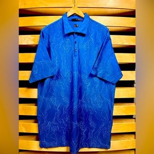 XXL Tiger Woods blue paisley golf – dress shirt